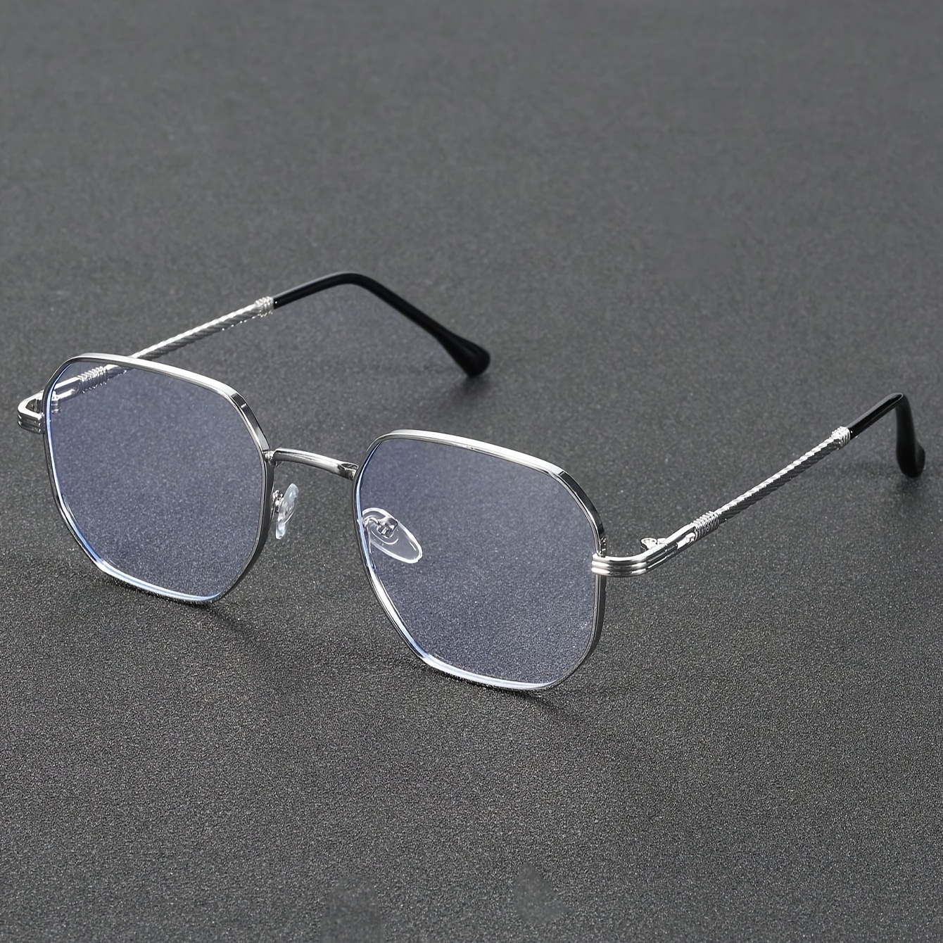 Image of 1pc Geometric Frame Vintage Elegant Clear Glasses Suit For Men Daily Life Back To School Clothing Additions