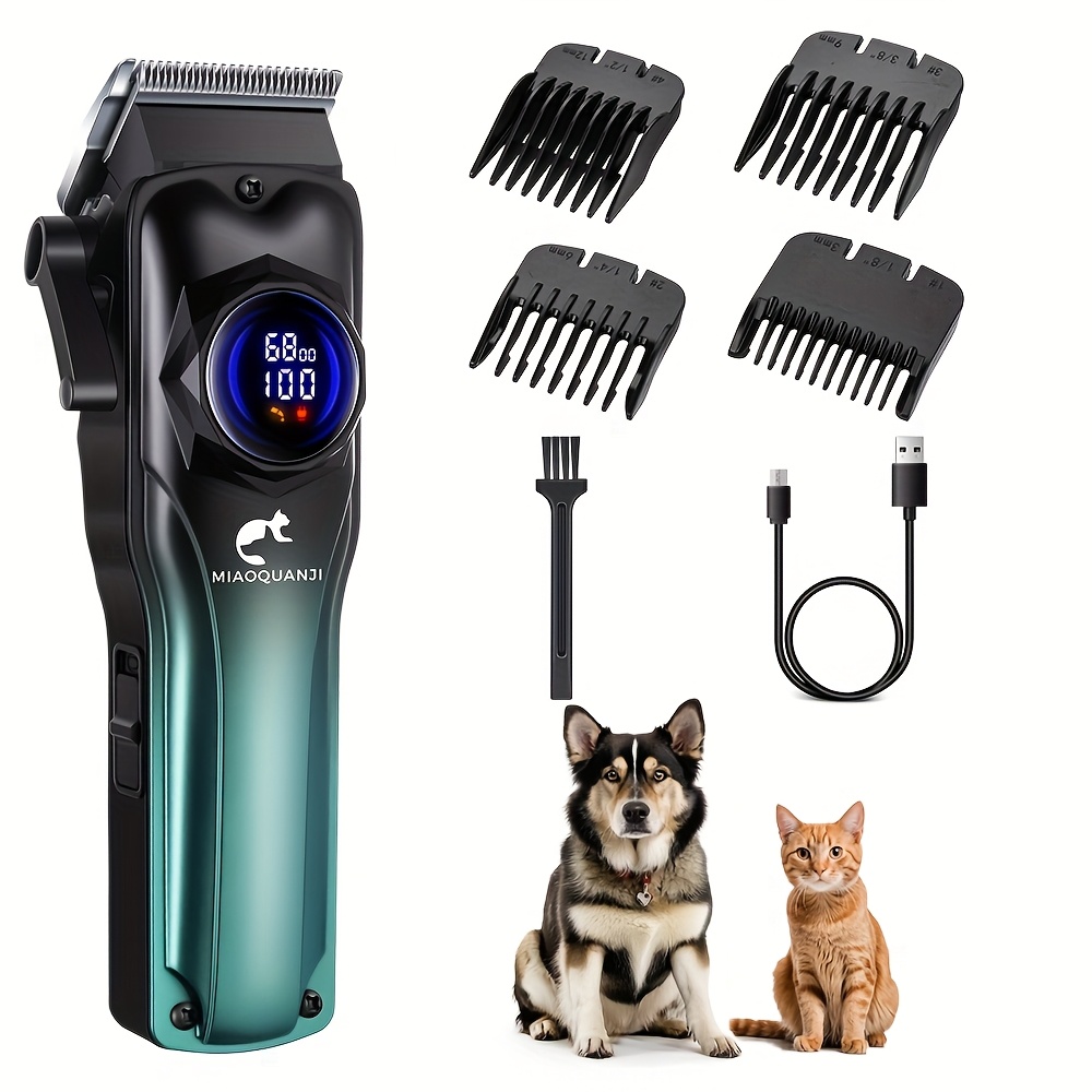 Image of Dog Clippers For Grooming, Cordless, , Electric Quiet, Rechargeable, Pet Hair Clippers For Thick Coats, Dog Trimmer Grooming Kit, Shaver For Small And Large Dogs Cats