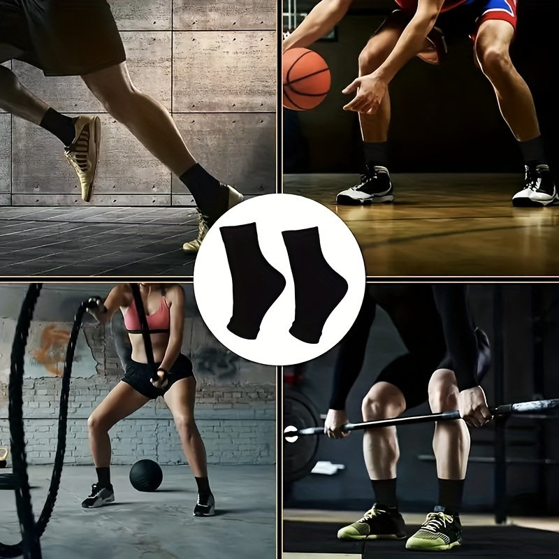 3 de compresión para tobillo, calcetines sin dedos para hombres y mujeres, calcetines de compresión de punta para soporte en correr, y ciclismo 3