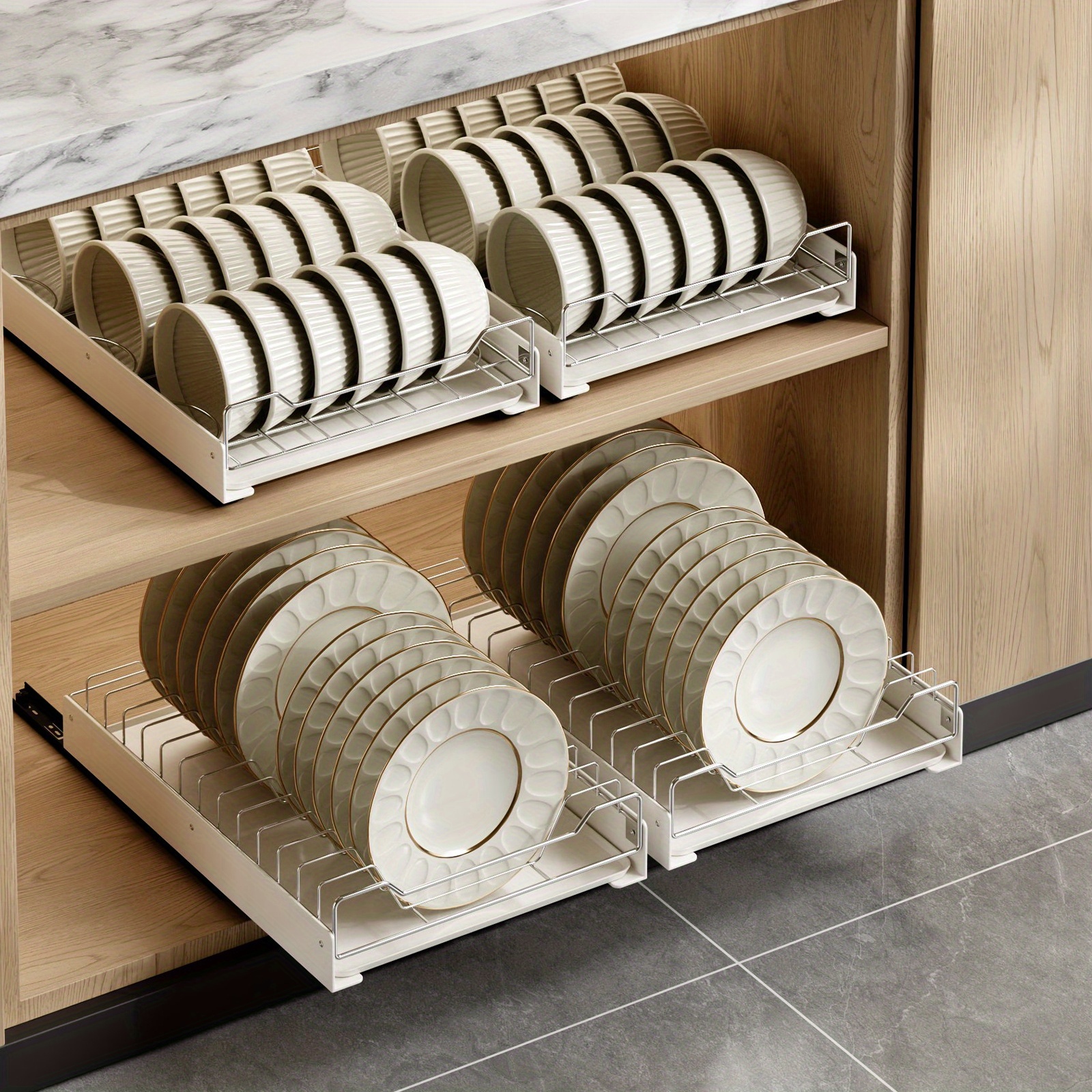 Kitchen Drawer Organizer For Plates Plate Drawer Organizer United