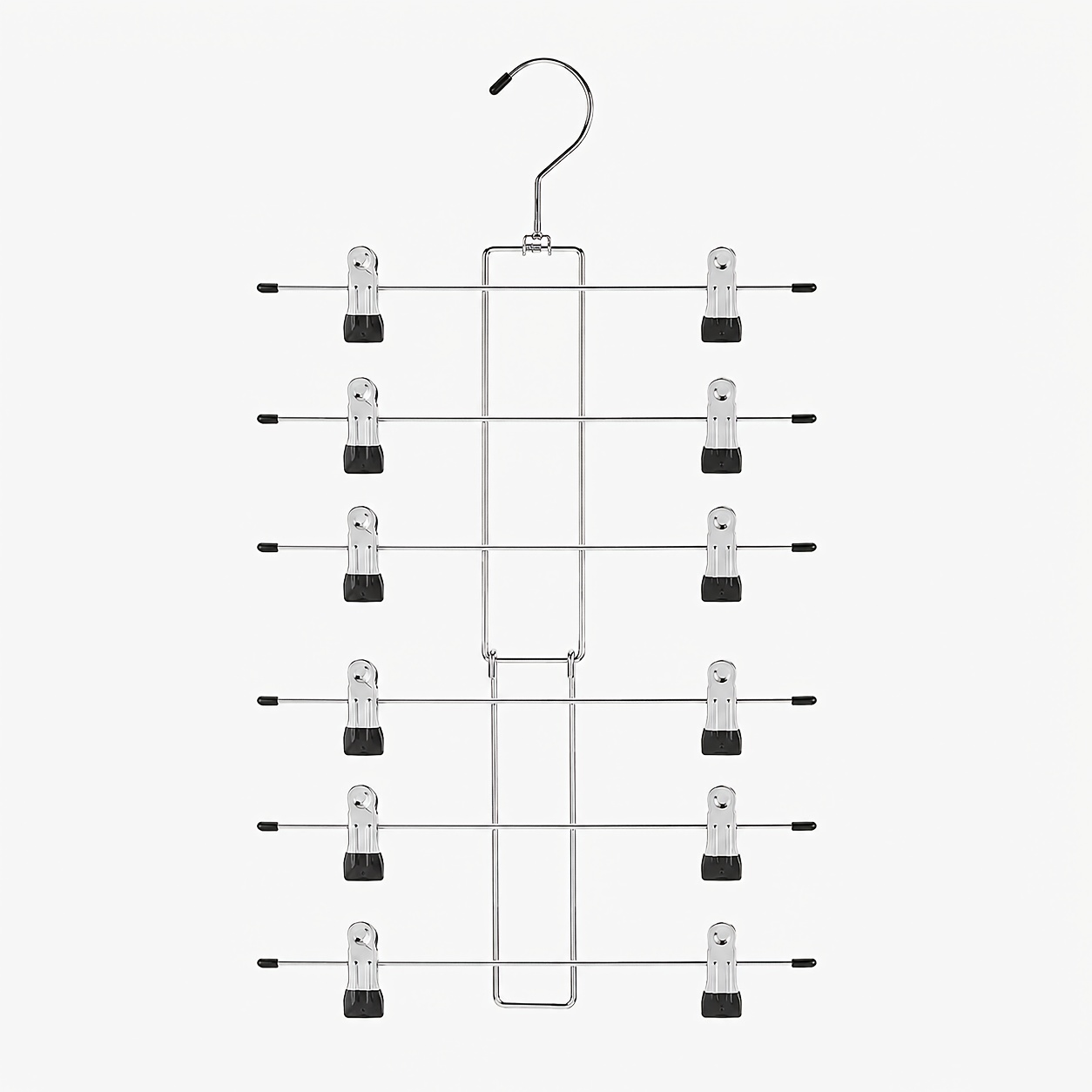 TEMU Modern Metal Organizer, 6-tier Metal Skirt Organizer, Space- Clothes Storage For Pants And Skirts, 360Â° Rotating Hooks, Durable Metal
