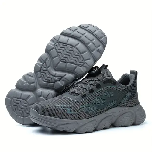 mens breathable mesh work safety shoes with technology reflective design steel protection non slip rubber sole low top sneakers for casual outdoor outdoor footwear reflective sneakers steel toe protection