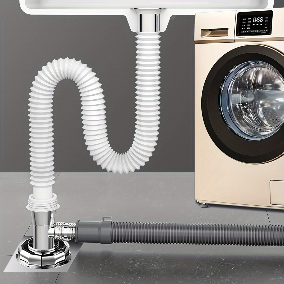 Washing Machine Drain Hose Adapter Anti odor 3 way Water Temu