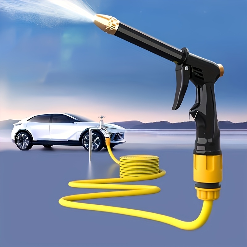 1pc high pressure motorcycle car wash gun durable plastic construction adjustable nozzle with garden hose connector ergonomic grip suitable for bikes vehicles suvs trucks heavy duty manual cleaning tool multi functional outdoor sprayer essential for   pressure washer accessories gun vehicle maintenance versatile sprayer   tool truck drivers       sprayer truck owners 1