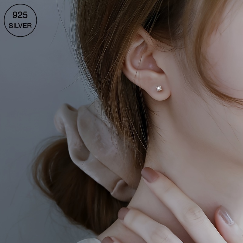 S925 Sterling Silver Mini Earrings for Daily Wear