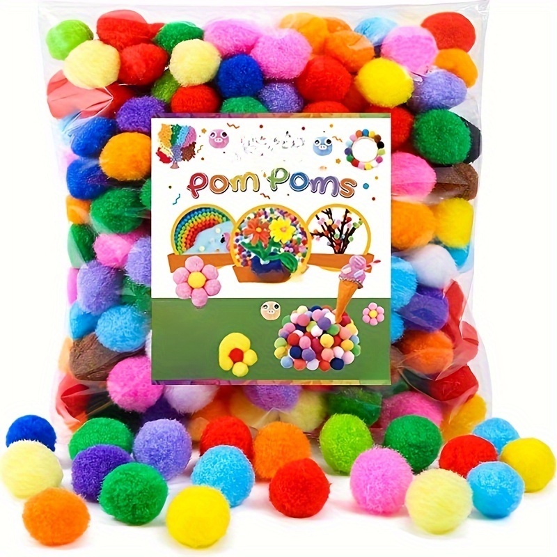 

500pcs 0.78inch Assorted Pom Pom Balls, Multicolor Art & Craft Pom Poms Diy Art Creative Crafts Decoration [random Color]