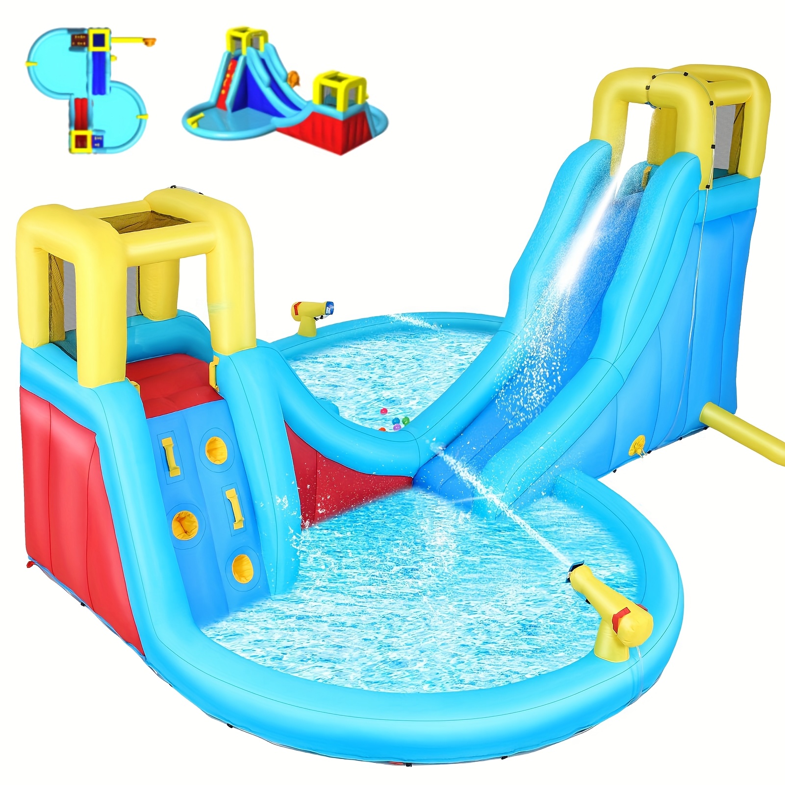 parque toboganes agua inflables resistente diversión en Temu