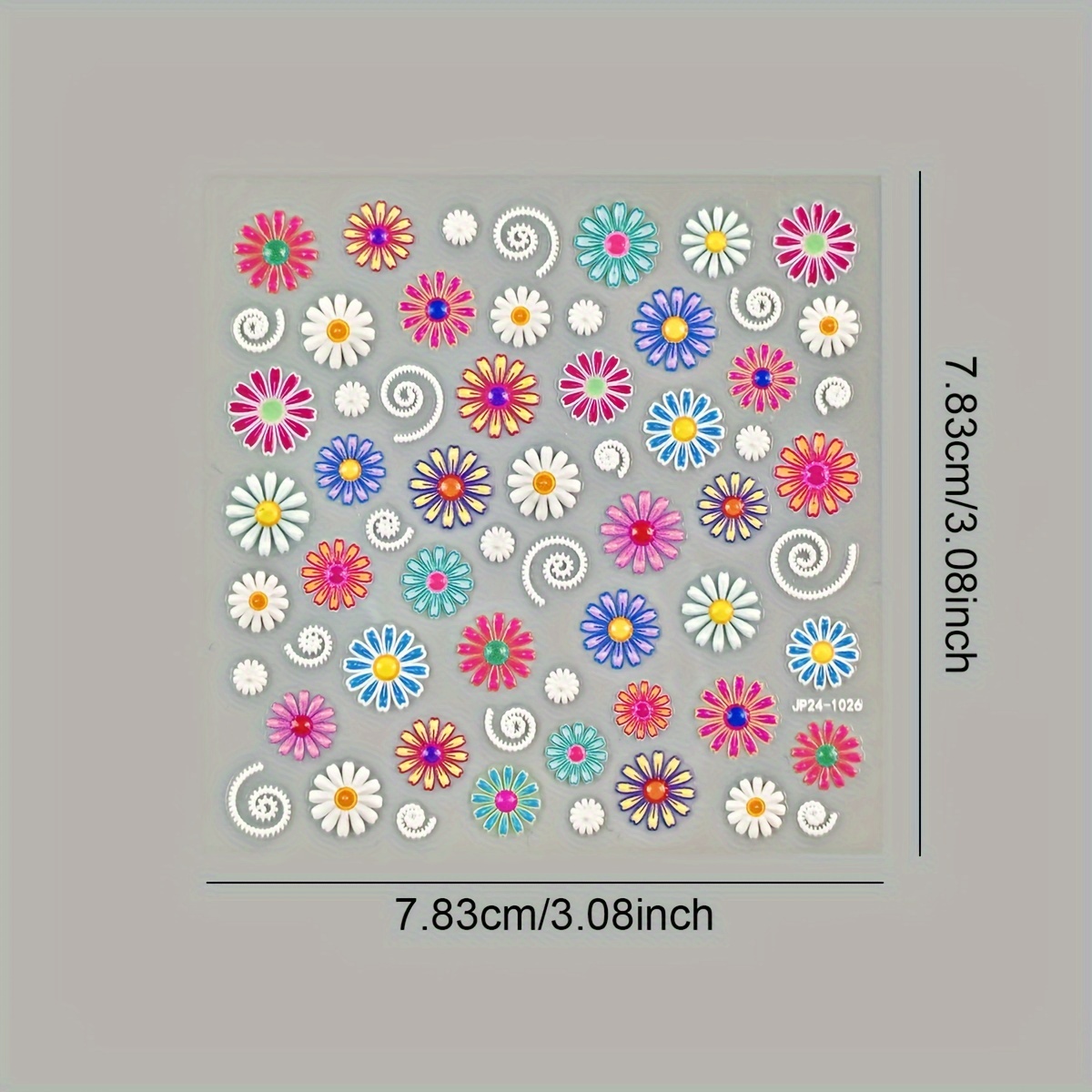 1 Sheet Of 5d Embossed Nail Stickers Featuring A Bohemian , Perfect For Spring And Summer