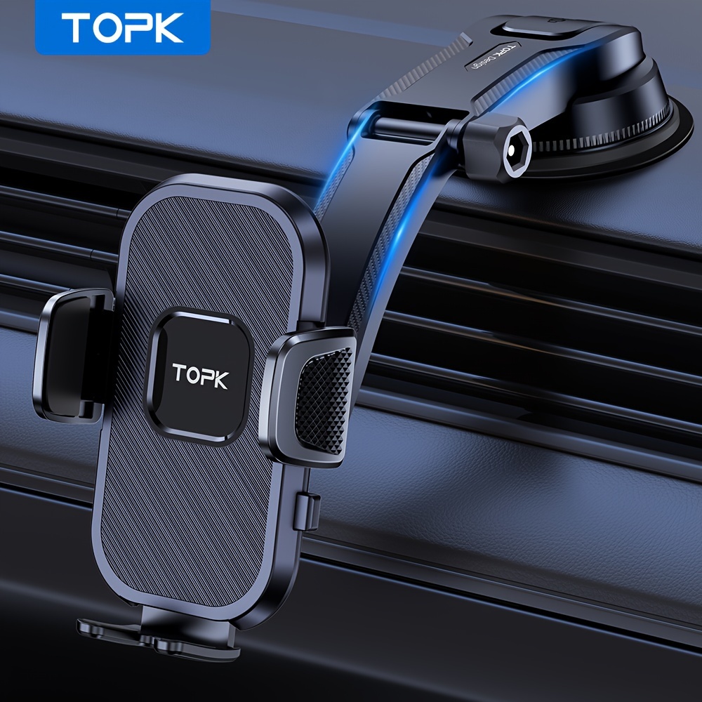 

Topk D38c Phone Holder For Car Dashboard, Upgraded Adjustable Horizontally And Vertically Cell Phone Mount For Car Dashboard Compatible With All Phones