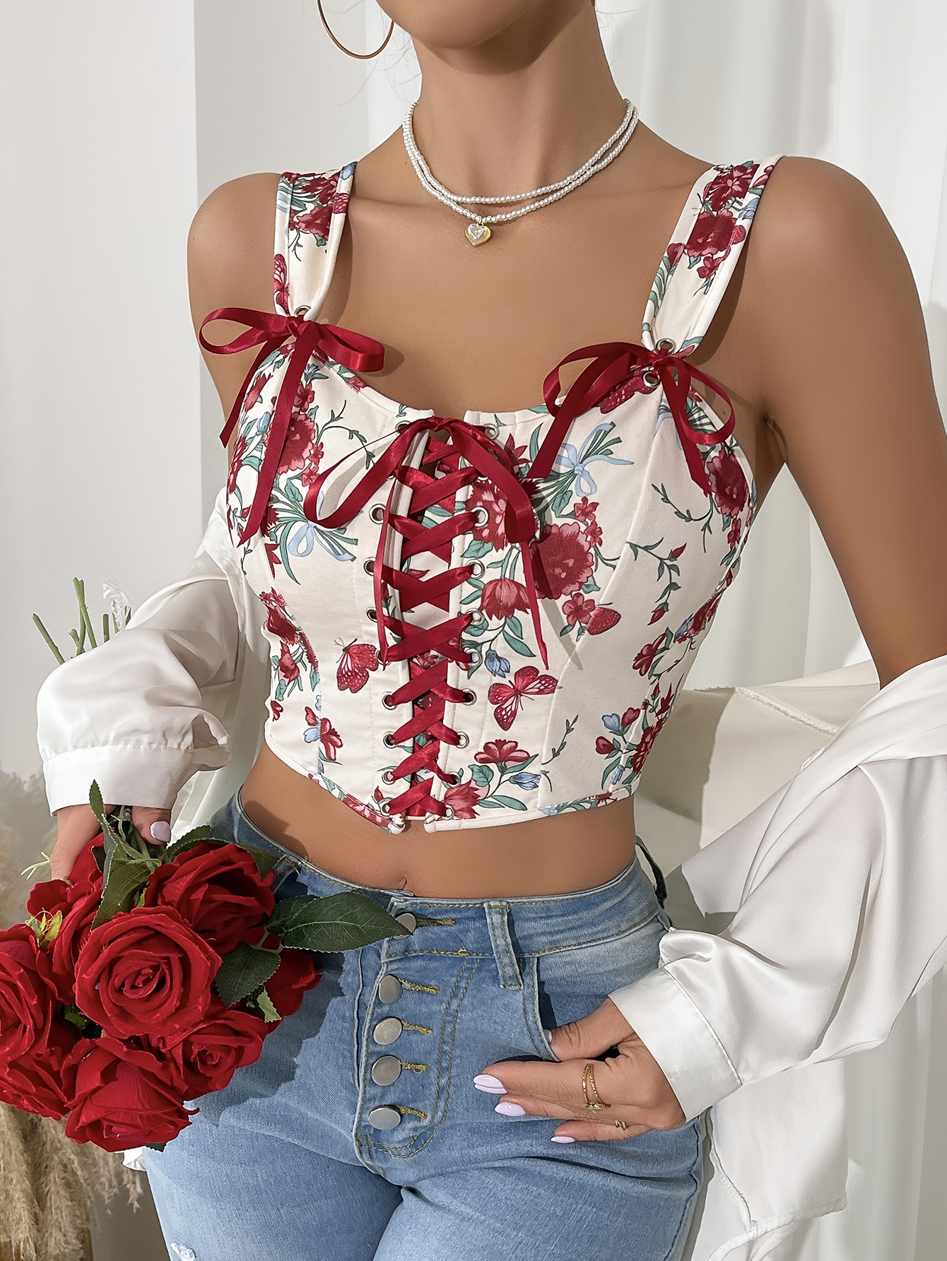 【YOURNUS】Preppy Crop Half Shirt YOURNUS】Preppy Crop Half Shirt (YOURNUS/ブラウス・シャツ