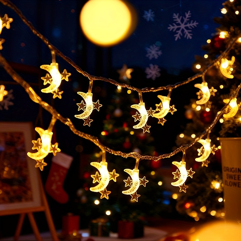 moon and star fairy lights sold on Temu Australia