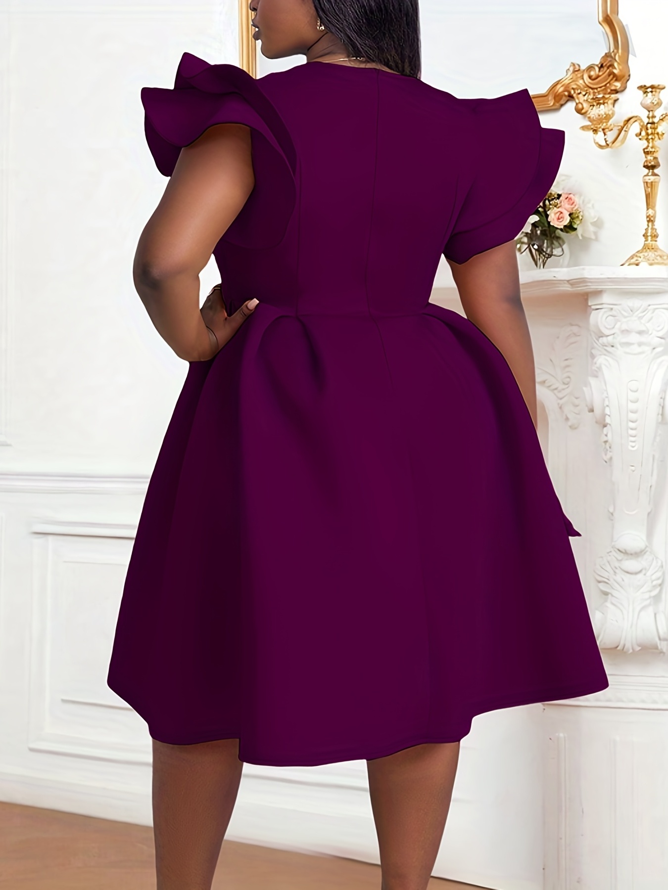 plus size plus size classy a line dress women sweetheart - Temu