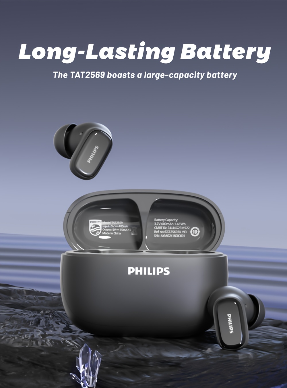 New Philips BT5.4 In-Ear Earphones with Wireless Charging Case, 24Hour Playtime/Game Modes/Built-in Mic/Touch Control for Gaming, Running, Cycling TAT2569 15 New Philips BT5.4 In-Ear Earphones with Wireless Charging Case, 24Hour Playtime/Game Modes/Built-in Mic/Touch Control for Gaming, Running, Cycling TAT2569