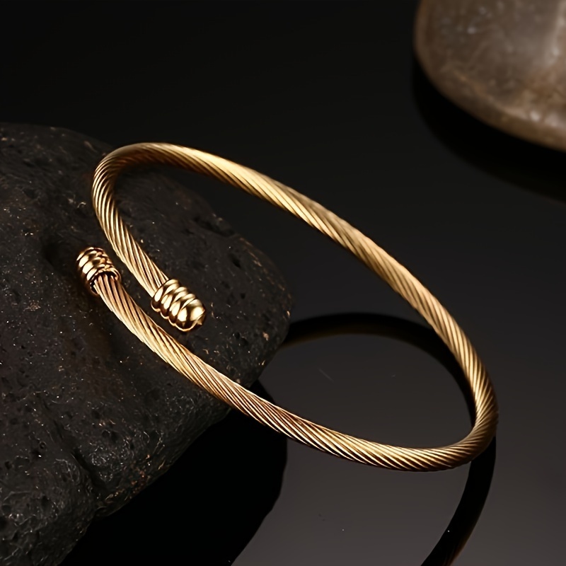 1ps 304 304 stainless steel adjustable wire bangle bangle - Temu Oman