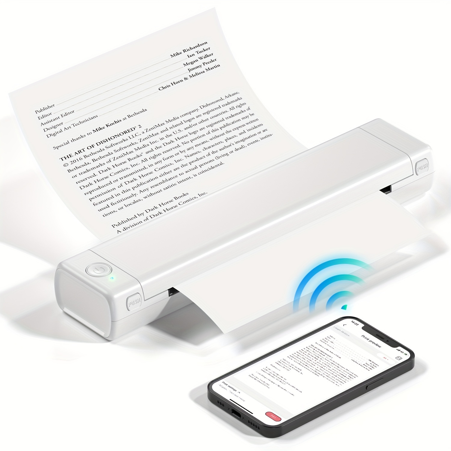 Impresora móvil, impresora térmica Bluetooth pequeña y compacta, impresora  de plantillas sin cartuchos para teléfonos inteligentes, impresora A4 para