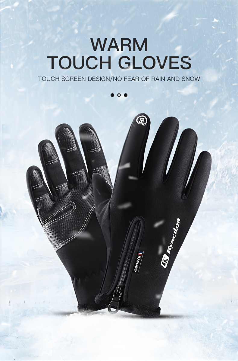 Men'S And Women'S Thickened Fleece Gloves for Outdoor Sports in Autumn And Winter, Suitable for Sensitive Touch Screens, Warm for Skiing And Cycling.