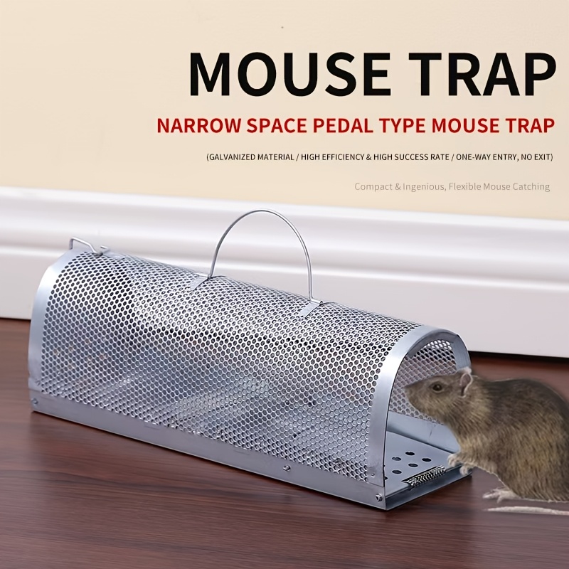 1 Door Humane Live Animal Cage Trap, Metal Mesh Material