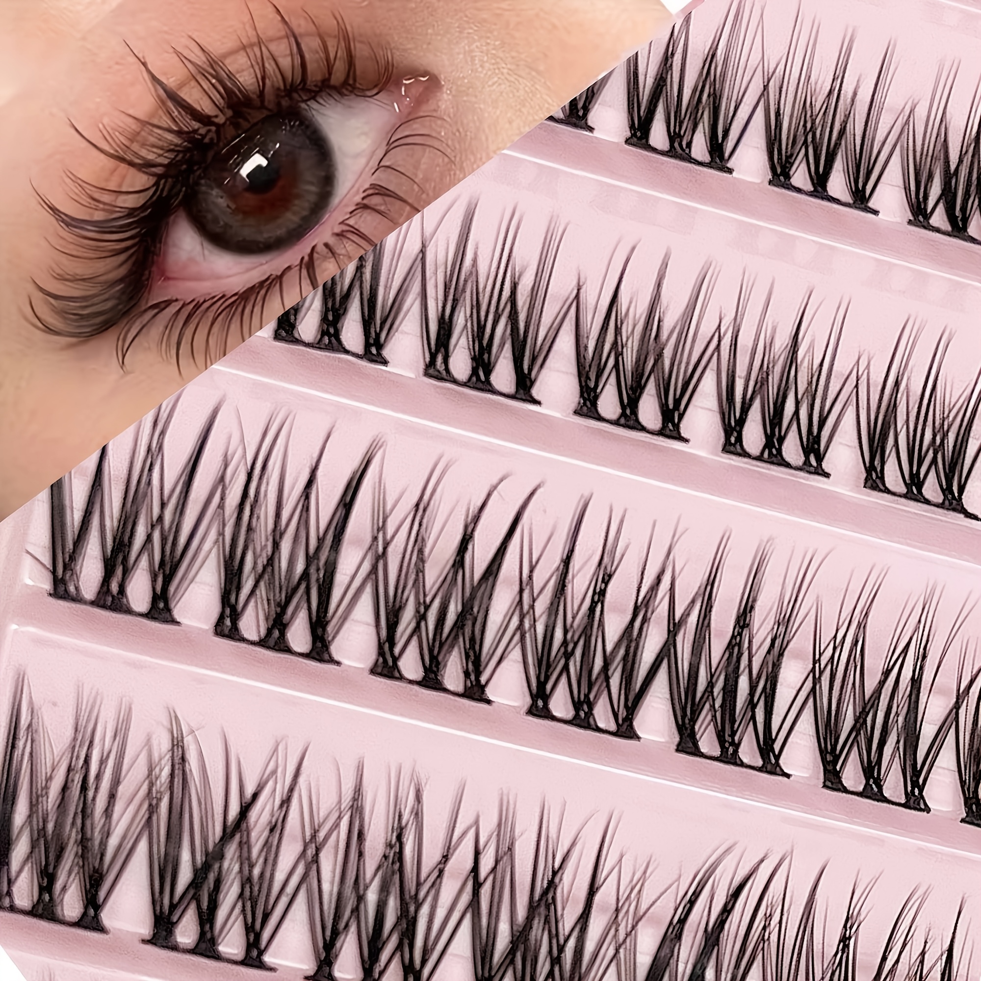 120pcs Natural Eyelashes | 10-16mm D Fluffy Eyelashes For Beginners, Reusable Eyelash Clusters