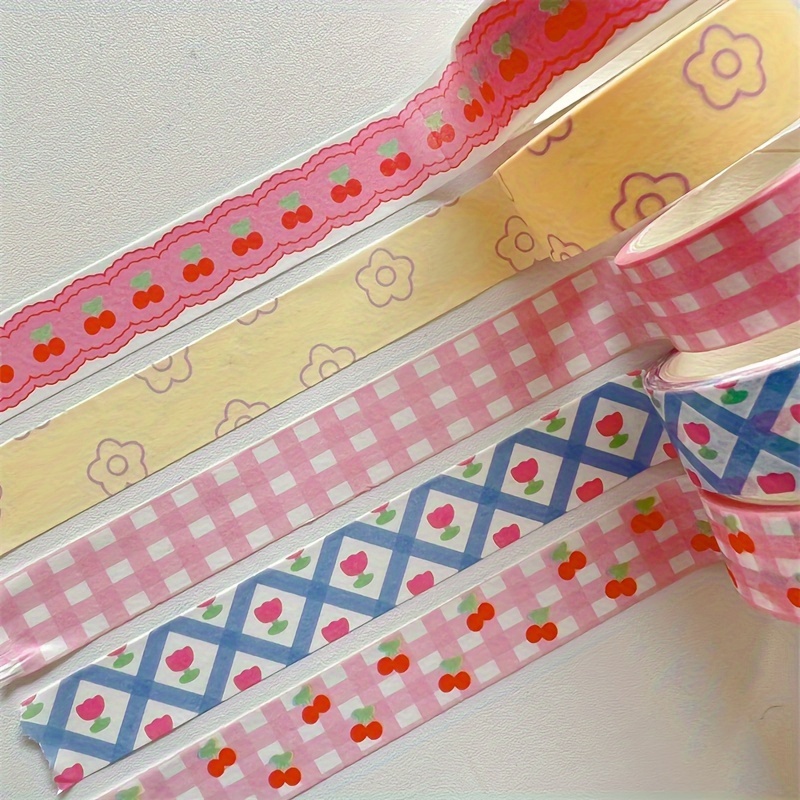 

1pcs 5m Cute Washi Tape For Scrapbooking, Diary, Crafting & Album Decorating - Decorative Adhesive Paper Tape For Art & Crafts, Non-waterproof Material