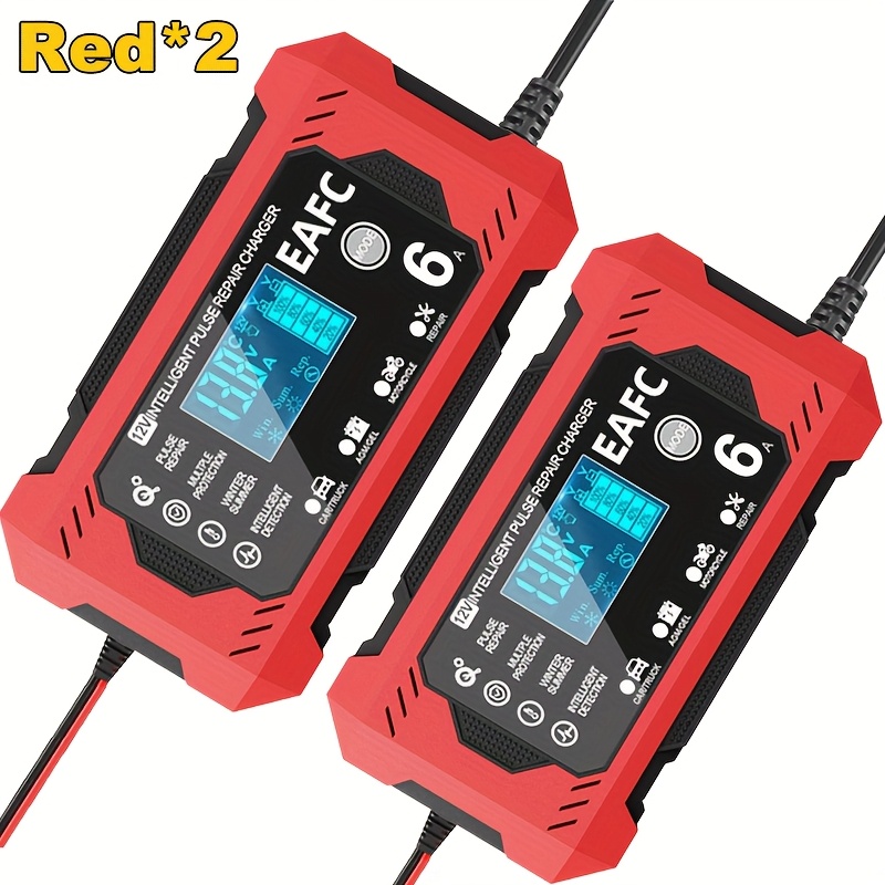 Battery Maintainer 12V 6A Smart Battery Charger Maintainer LCD