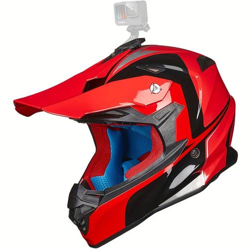 dirt bike helmet with ultra camera mount motocross ready durable abs material