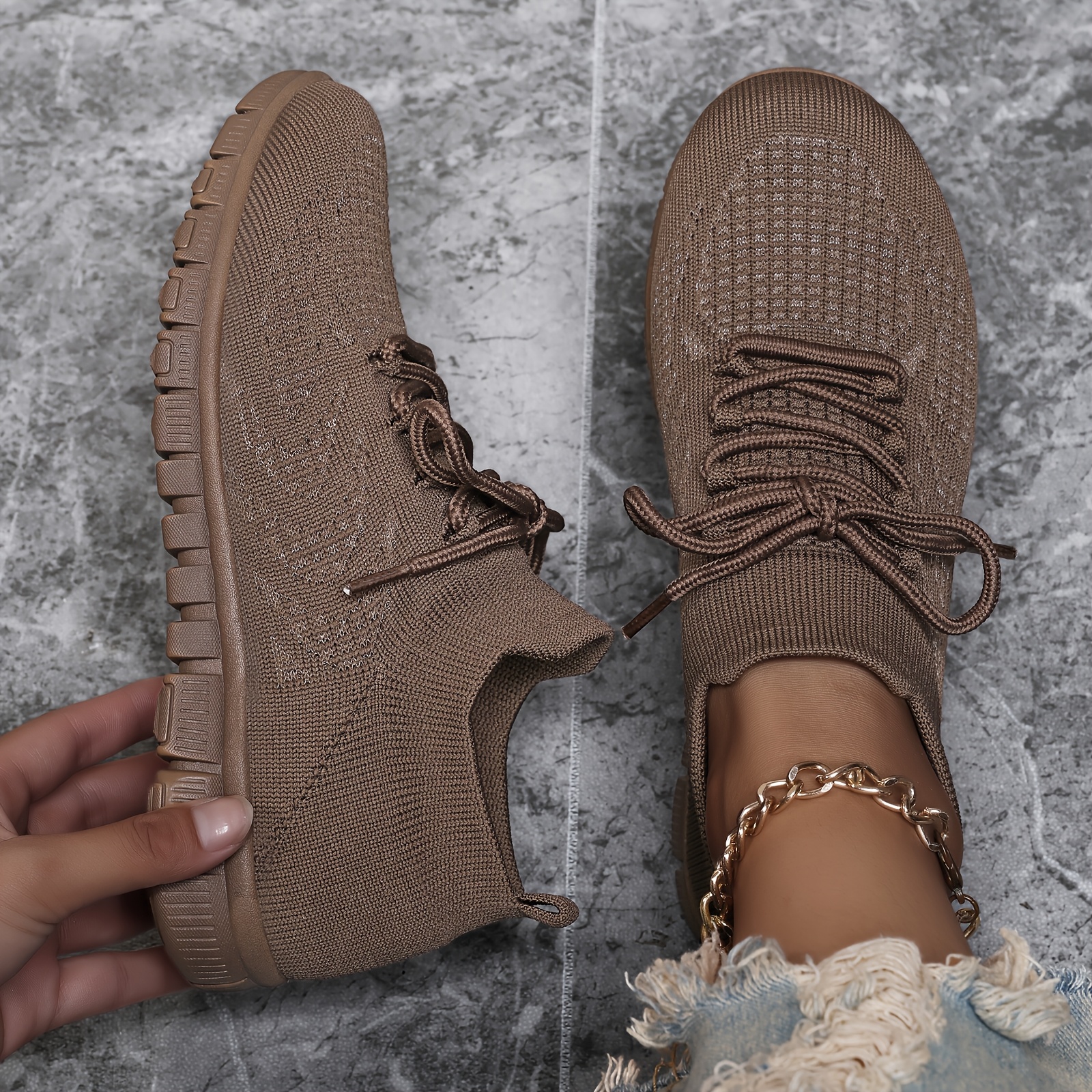 E-shop [Sneaker] Strick-Schuhe | Atmungsaktives Obermaterial aus Stoff, MD-Sohle, Ganzjahresstabilität mit Dämpfung