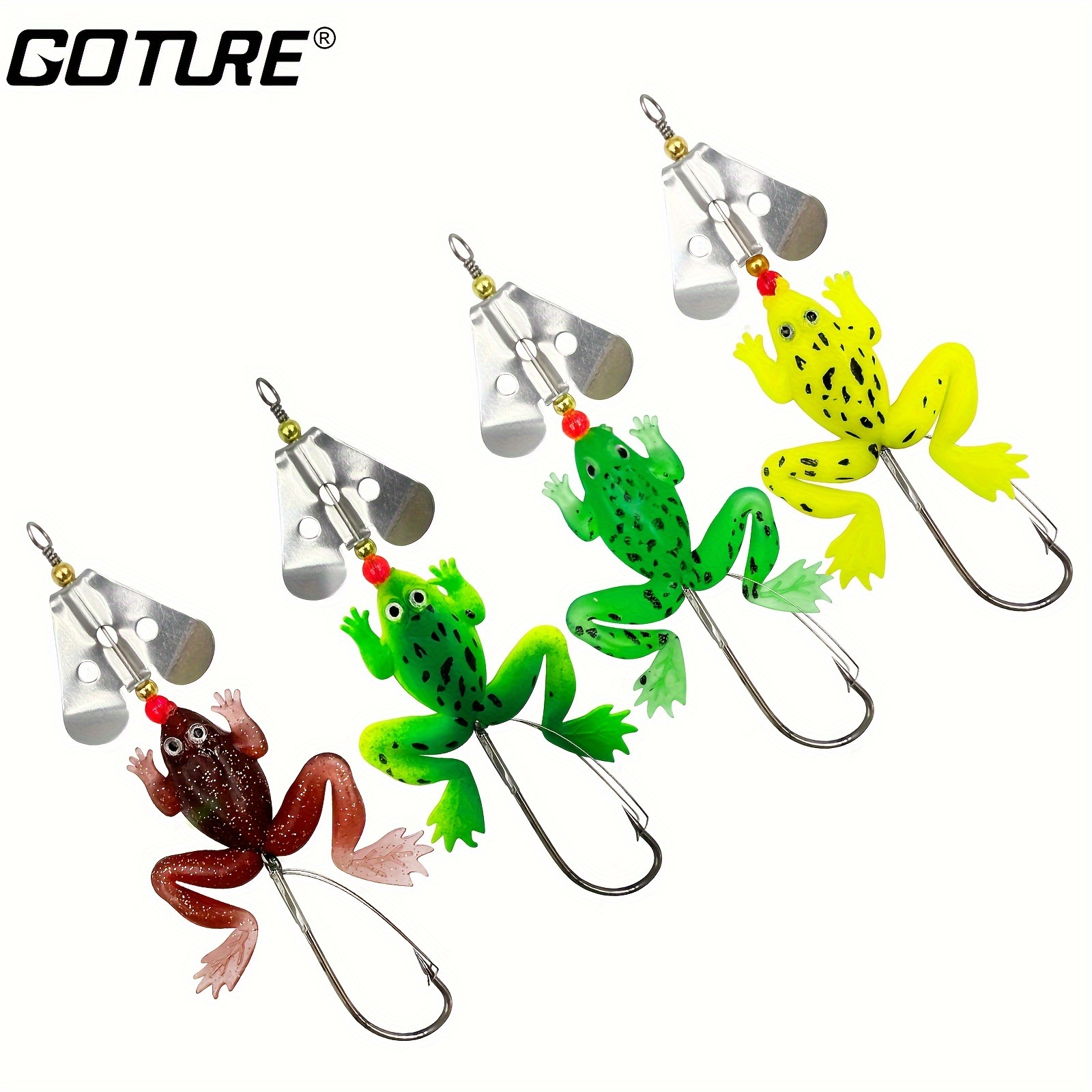 5Pcs Frog Lures For Bass Fishing, 3G Frog Lure Soft Lifelike Artificial  Rubber Swimming Bait With Hook For Fishing,For Freshwater Saltwater  (green)