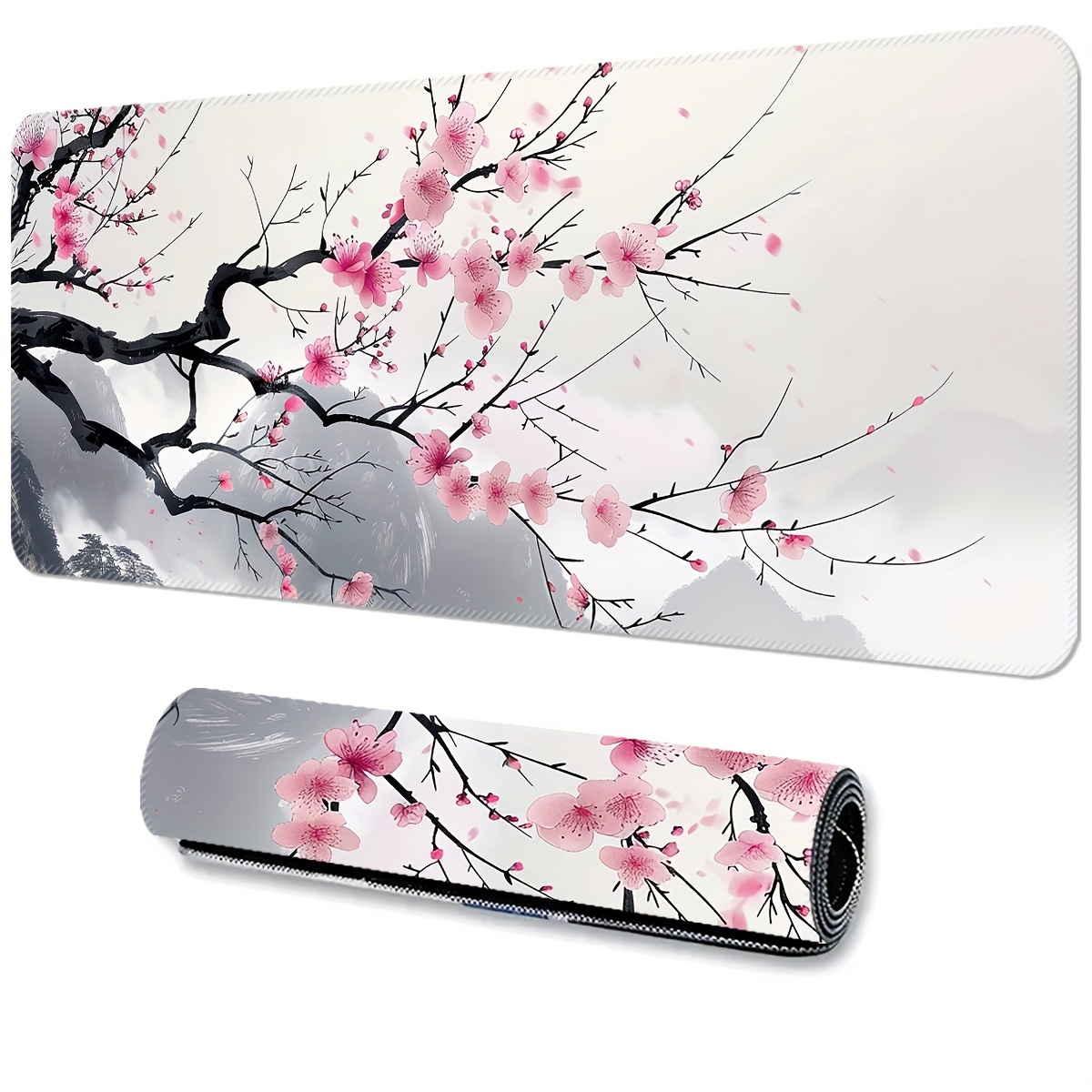 

Gaming Mouse Pad, Long And , Desk Mat, Washable, Blossom , Locked , Accessory, Rectangular