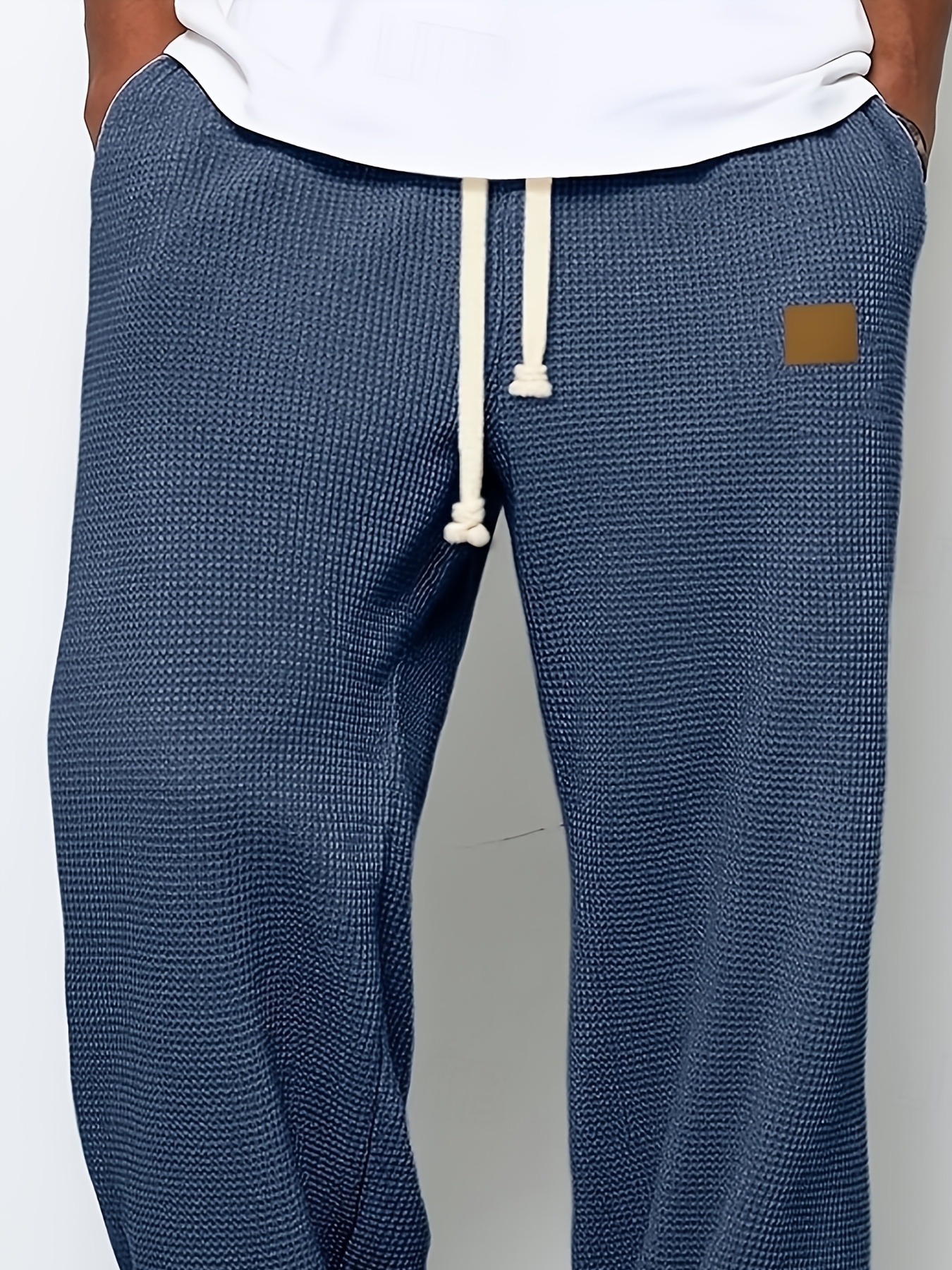herren waffelstrickhose waffelstruktur