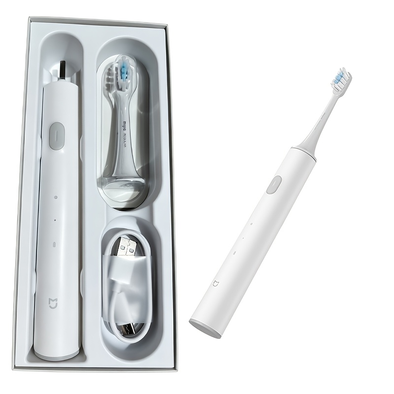 photo de l'article brosse à dents électrique      , 31000 vibrations par minute, tête de brosse   rouille et   métal,   de 25 jours, poils souples  , mode standard et mode  