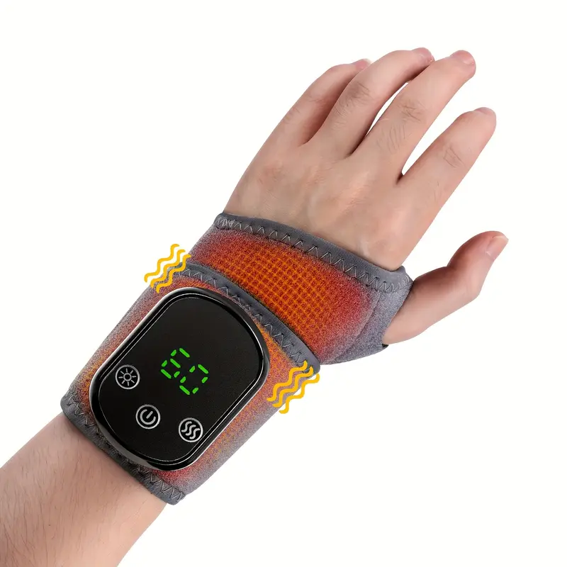 Wireless Wrist Heating Pad Featuring Vibration Massage, a Heated Wrist Wrap Hand Massager Belt, Wrist Warmer with Five Heat Settings And Three Vibration * * with a 1800Mah Rechargeable Battery, And an ... Wireless Wrist Heating Pad Featuring Vibration Massage, a Heated Wrist Wrap Hand Massager Belt, Wrist Warmer with Five Heat Settings And Three Vibration * * with a 1800Mah Rechargeable Battery, And an ...