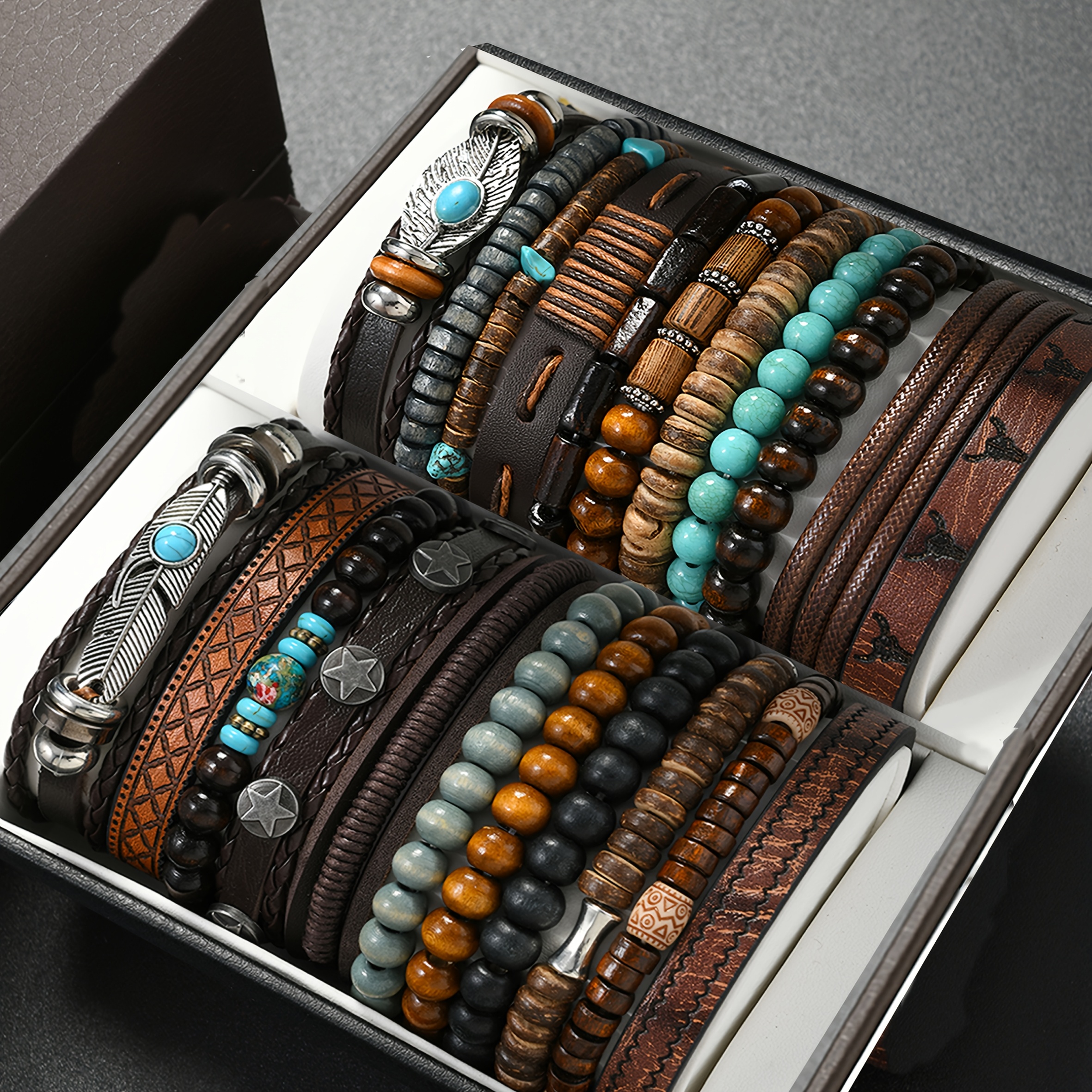 Image of New 22pcs Set Of Unisex Bracelets, Suitable For Daily Wear, Christmas Gifts, Halloween Gifts, And Gifting (gift Box Not Included)