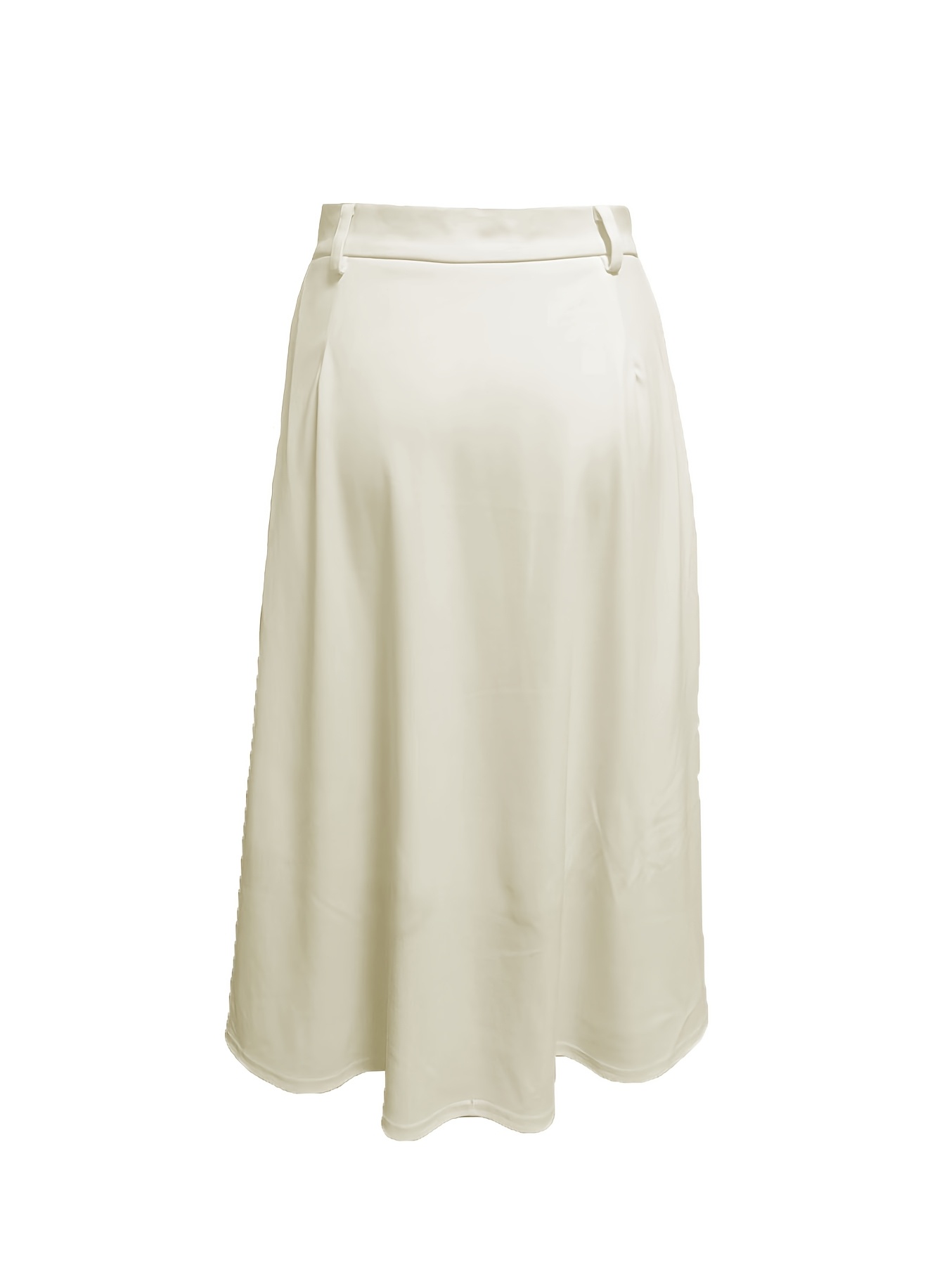 women's elegant white pleated skirt button Temu Bahrain - Main Image