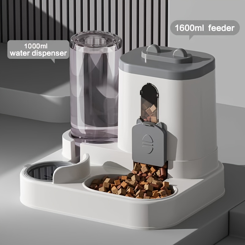 TEMU Automatic Cat Feeder - Dual-function Portion Dispenser - Ensures Your Pet's - Adorable Food And Water Dispenser / Fun Rolling Ball Slow Feeder