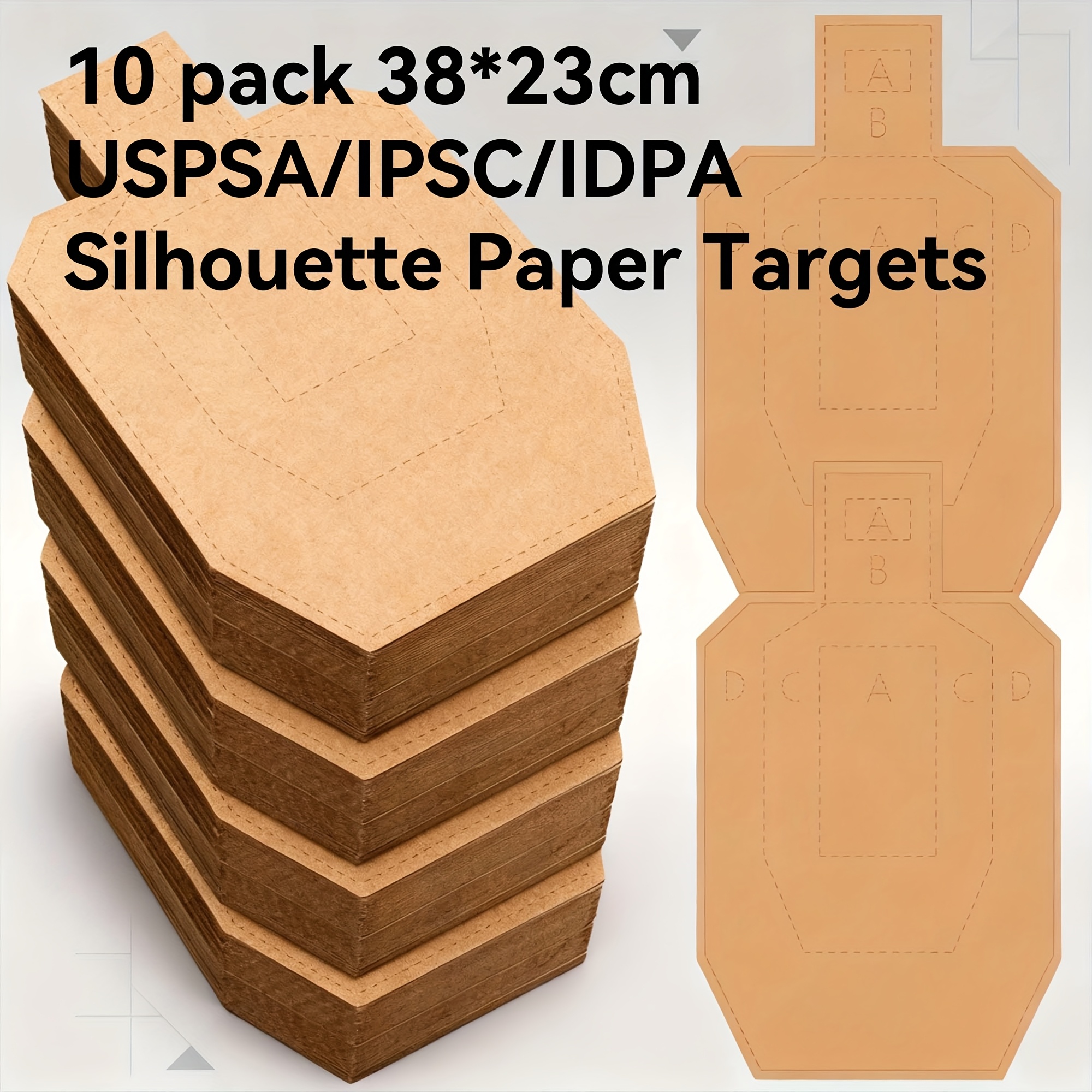 10pcs       mini silhouette paper targets 38x23cm portable shooting practice for competition and training 1