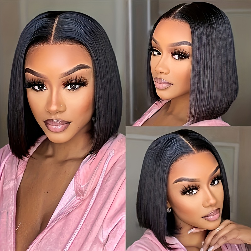 A 30cm Women's Short Bob Wig, Made of Heat-resistant Synthetic Fiber, Featuring a Middle-part Styling Design for a Natural Look. Easy to Maintain and Style, Suitable for Women of All Ethnicities. Ideal for Parties, Daily Wear, Cosplay, and Music