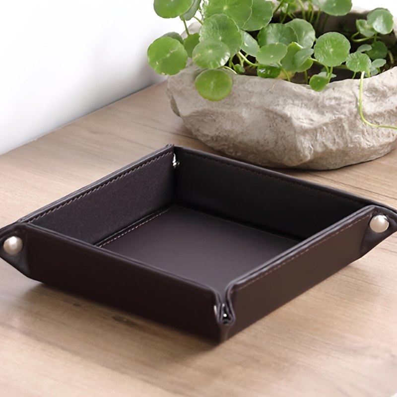 pu leather valet tray entryway table organizer key - Temu New Zealand
