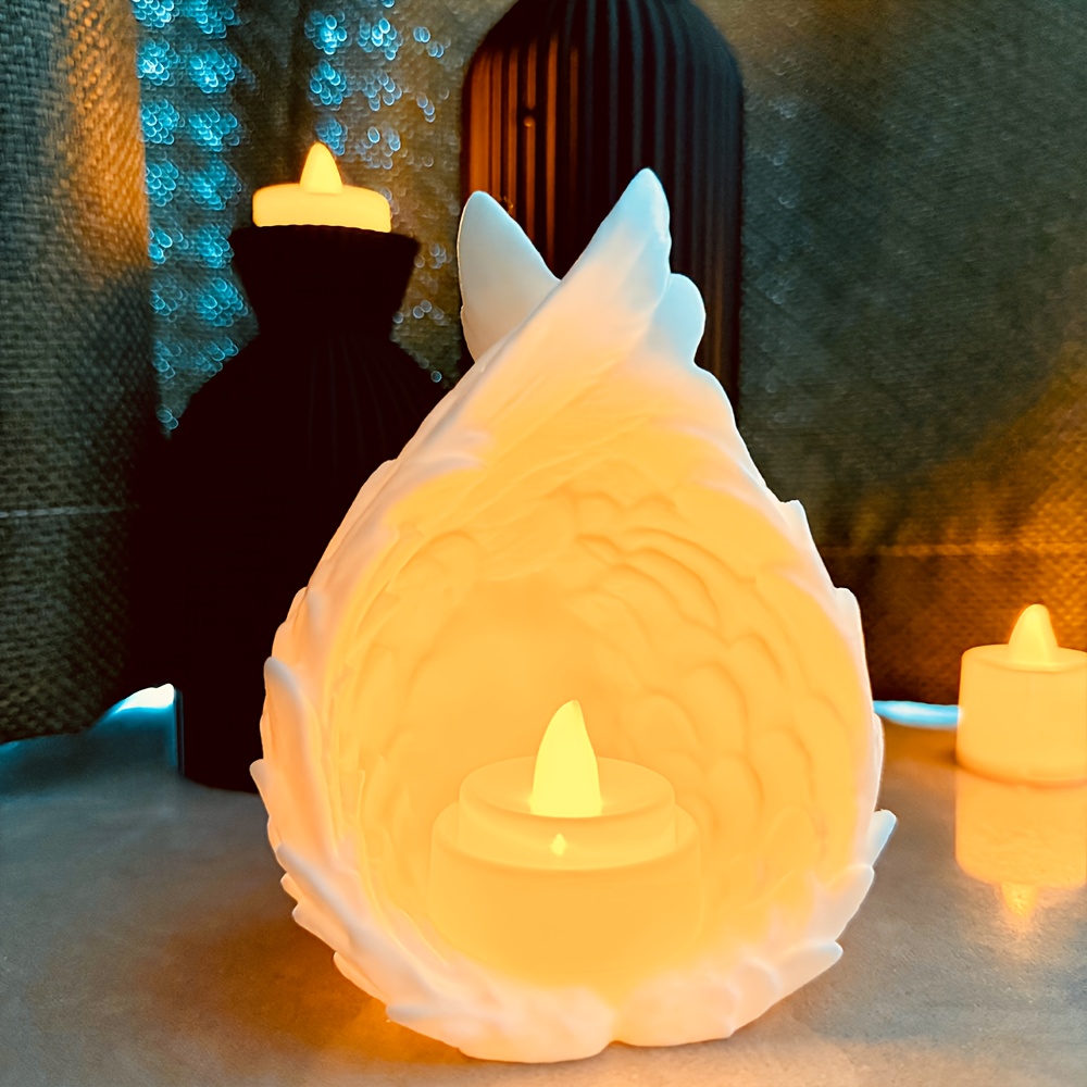 Image of Vintage European Candle Holder - Home Decor For Living Room, Romantic Atmosphere, Christmas/thanksgiving Gift - Plastic Ornament (led Candles , No Open Flames) - Perfect Photo Prop