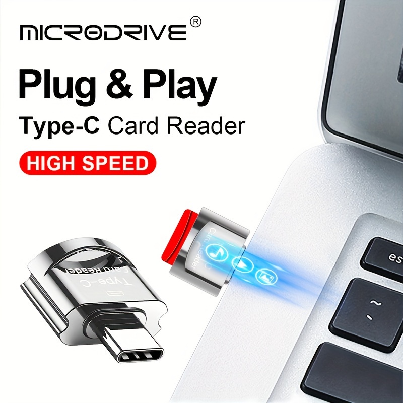 

Black Silvery Type-c Adapter Card Reader For Card