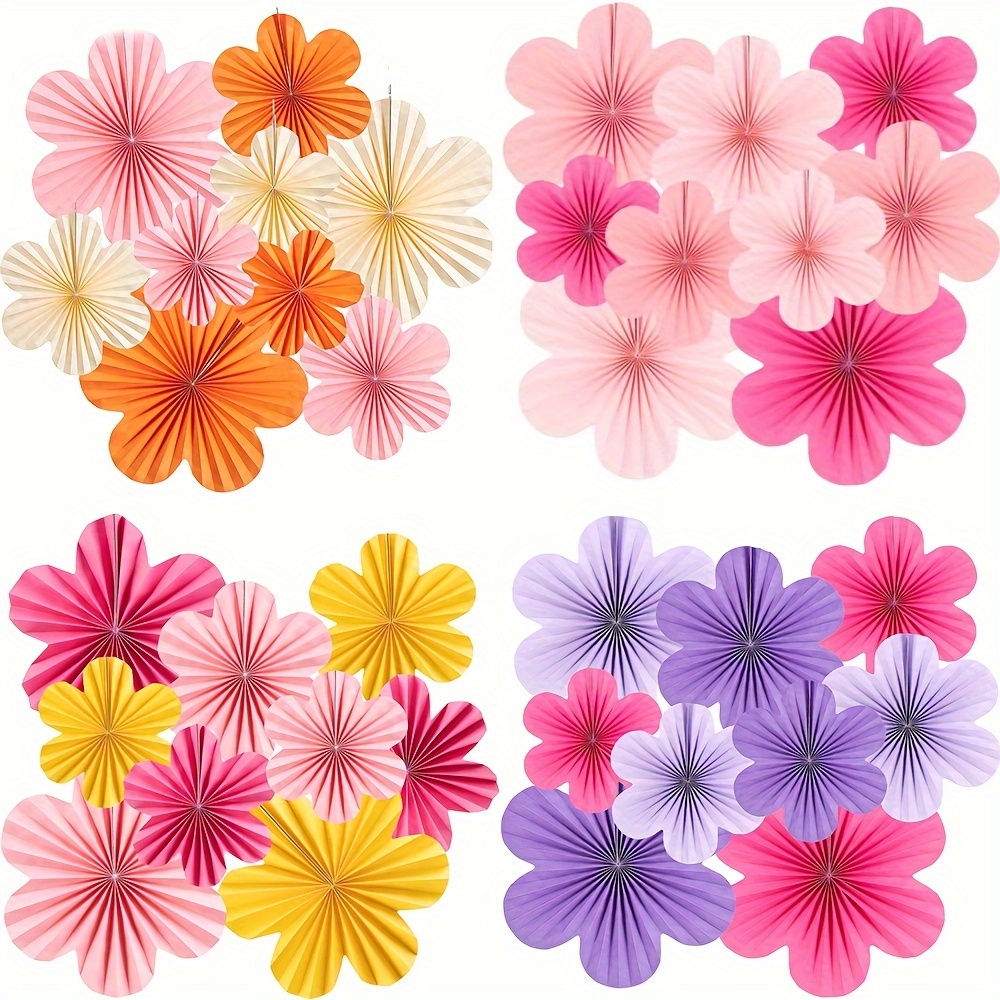 

9pcs Paper Flower Decoration, Flower Background Decoration Wallpaper, Wedding, Christmas, Valentine's Day, Holiday Party Supplies