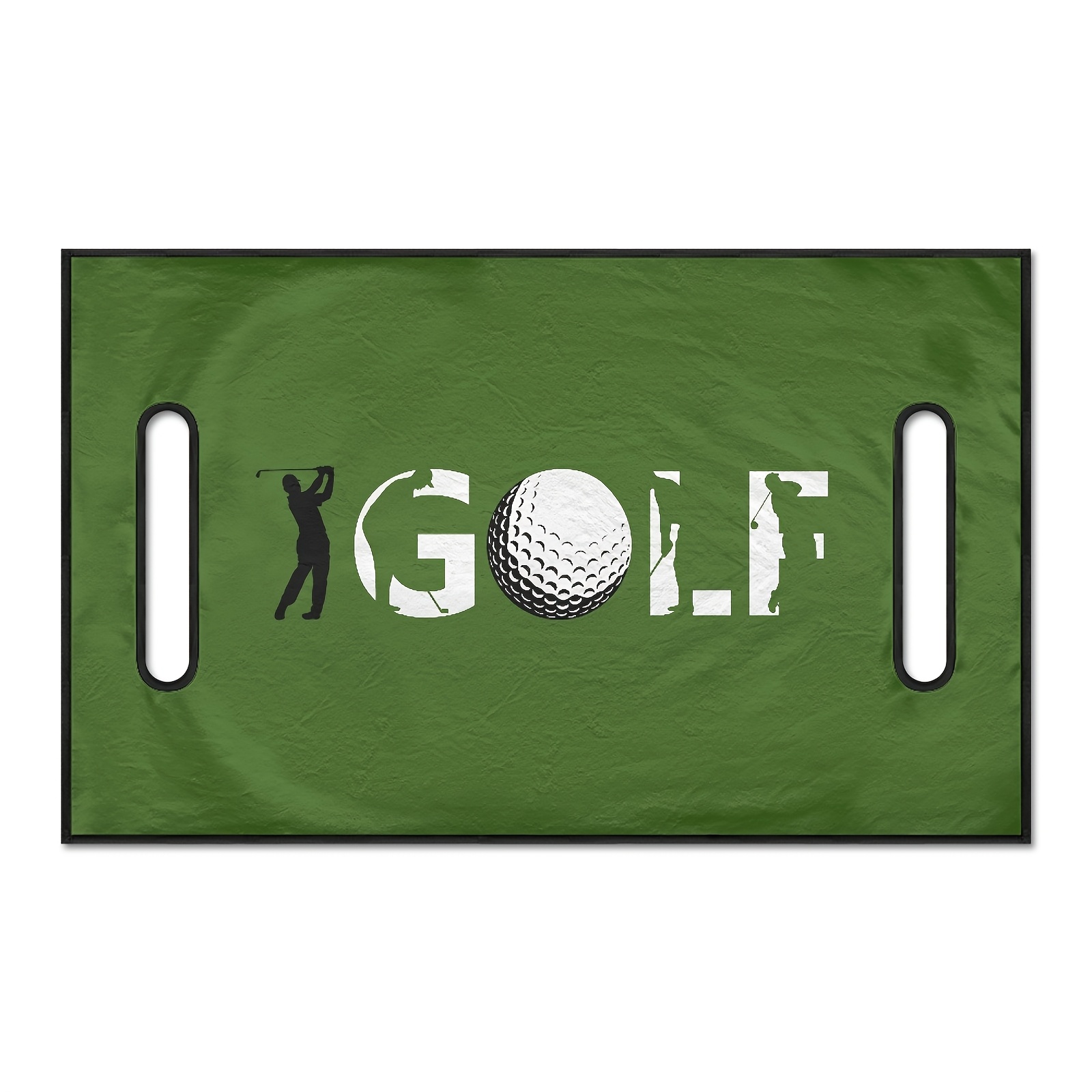 A Set Of Green Background Golf Ball Printed Golf Cart Seat Covers, Additions For Golf Cart Blankets, Double Seat Blankets, A Gift For Golf Enthusiasts