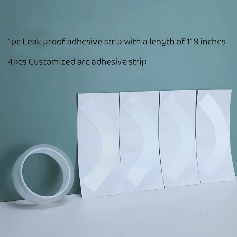 

5pcs Waterproof Sunroof Sealing Strip Set - Self-adhesive, Leak-proof Rubber For Glass & Metal Surfaces, Car Exterior Accessories