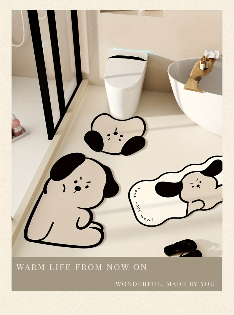 3pcs cartoon   animal bathroom non slip mat set shower room absorbent quick   piece bathroom anti slip floor mat Product details 3