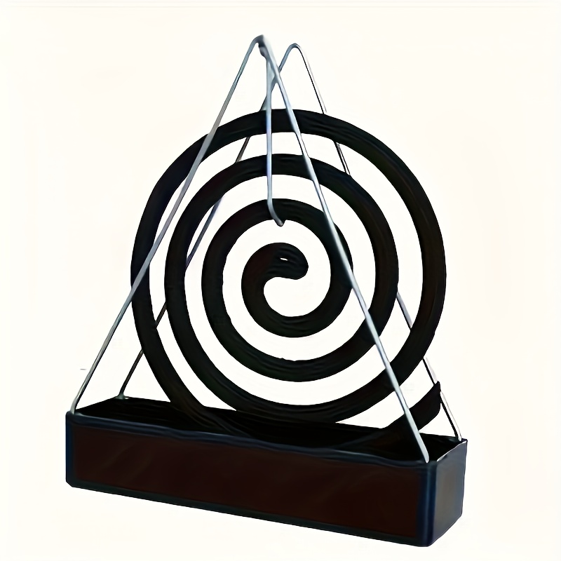 1pc Random Color Elegant Triangle Coil Holder- Metal Hanging Ash Catcher, No Electricity Needed, Incense Holder With For Summer Decor, Incense Holder|modern Home Decor|metallic End