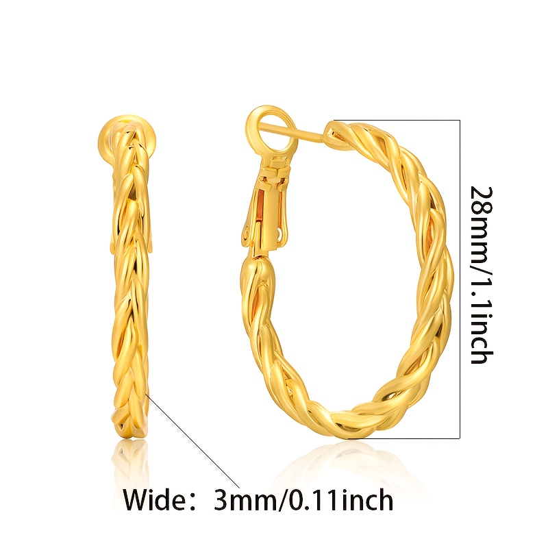 Image of Elegant 925 Silver Women's Jewelry Texture Hoop Earrings Retro Trendy Fashion Earrings Give Her Mother's Day Valentine's Day Birthday Christmas With Exquisite Gift Box