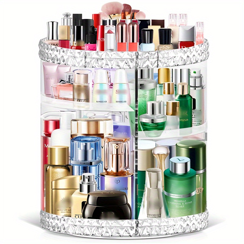 

Niuphia Cosmetic Display Case, 360 Rotating , , , Free, Removable Shelves For