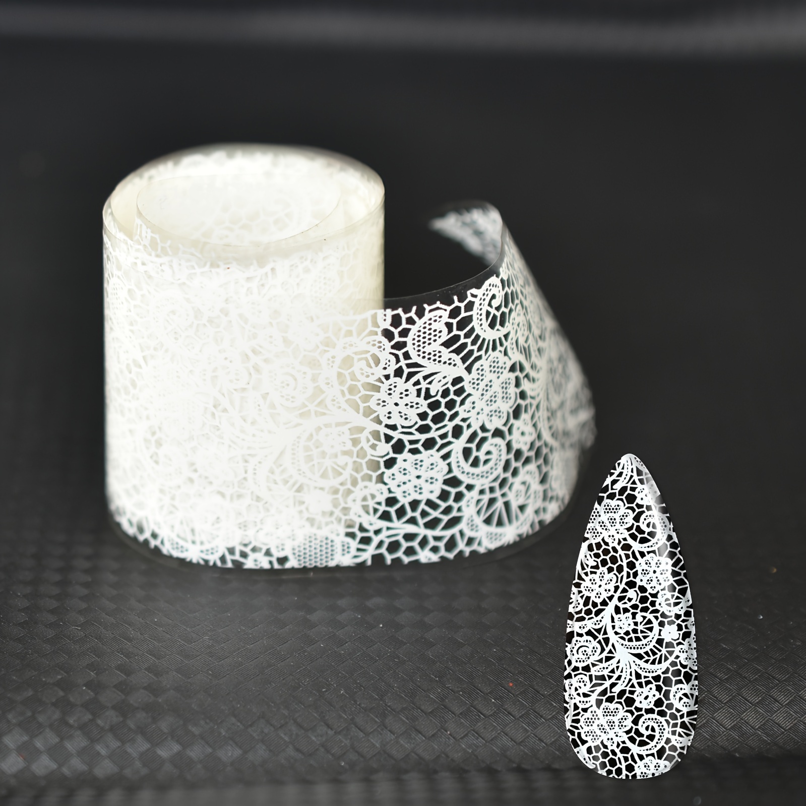 Exquisite White Flower Nail Foils, Versatile Nail Stickers For Diy