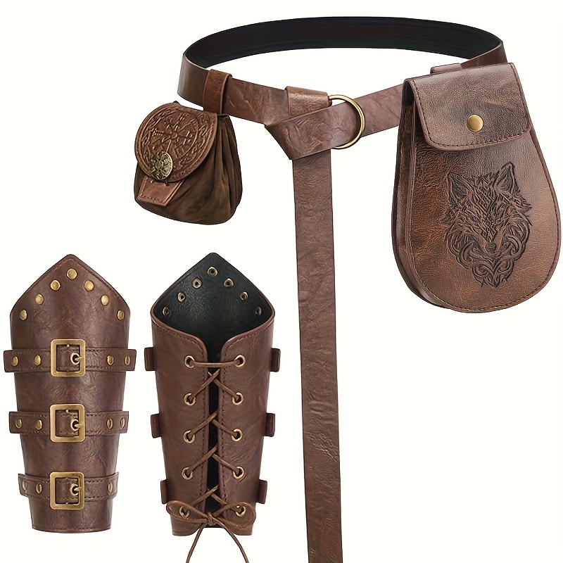 medieval renaissance viking costume set suitable for larp accessories party performances carnivals and halloween costumes for   men and women