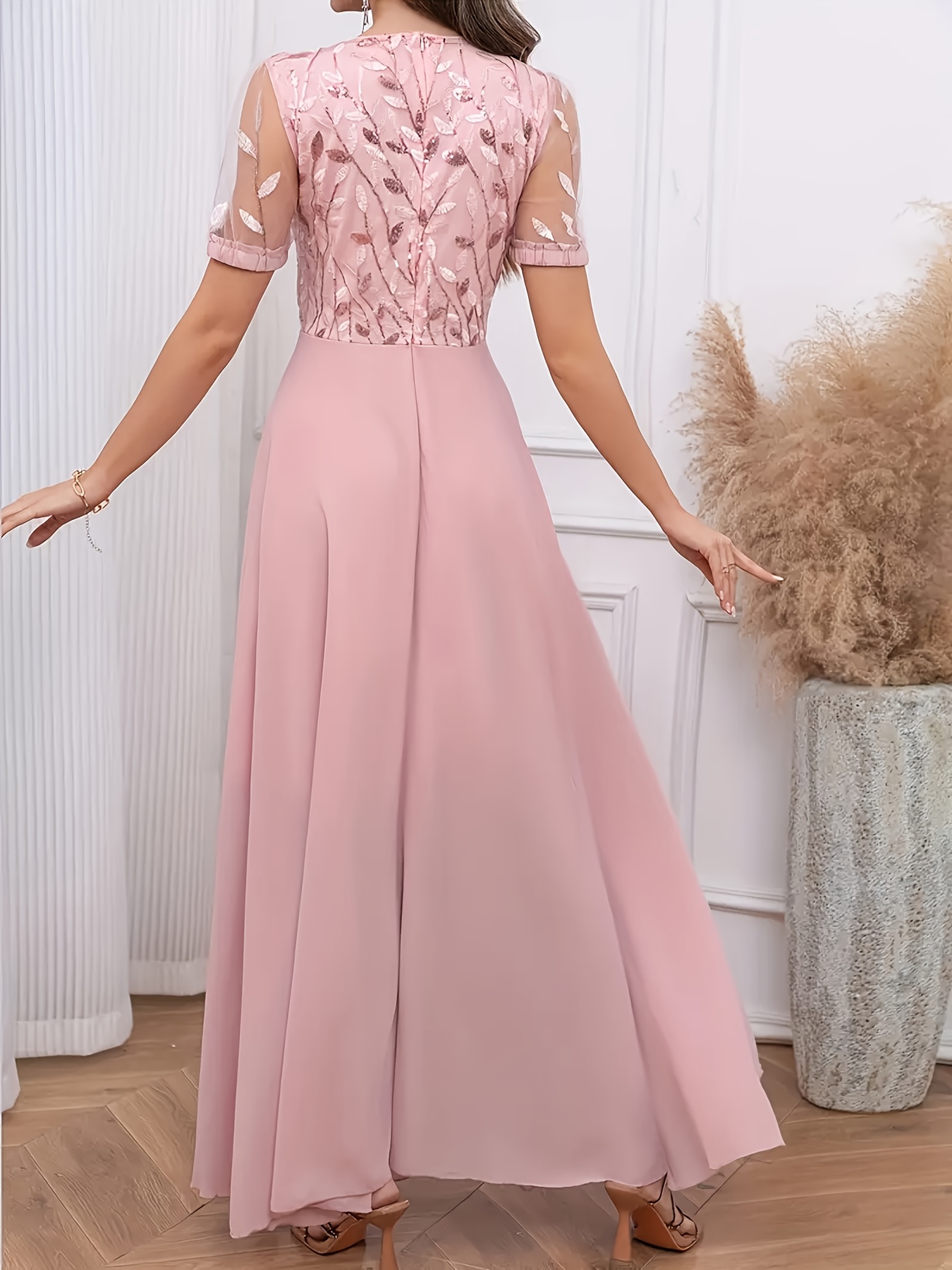 green emerald velvet dress Lace Appliqued Peach Formal Dresses Tulle See Through Prom Dresses APD3254