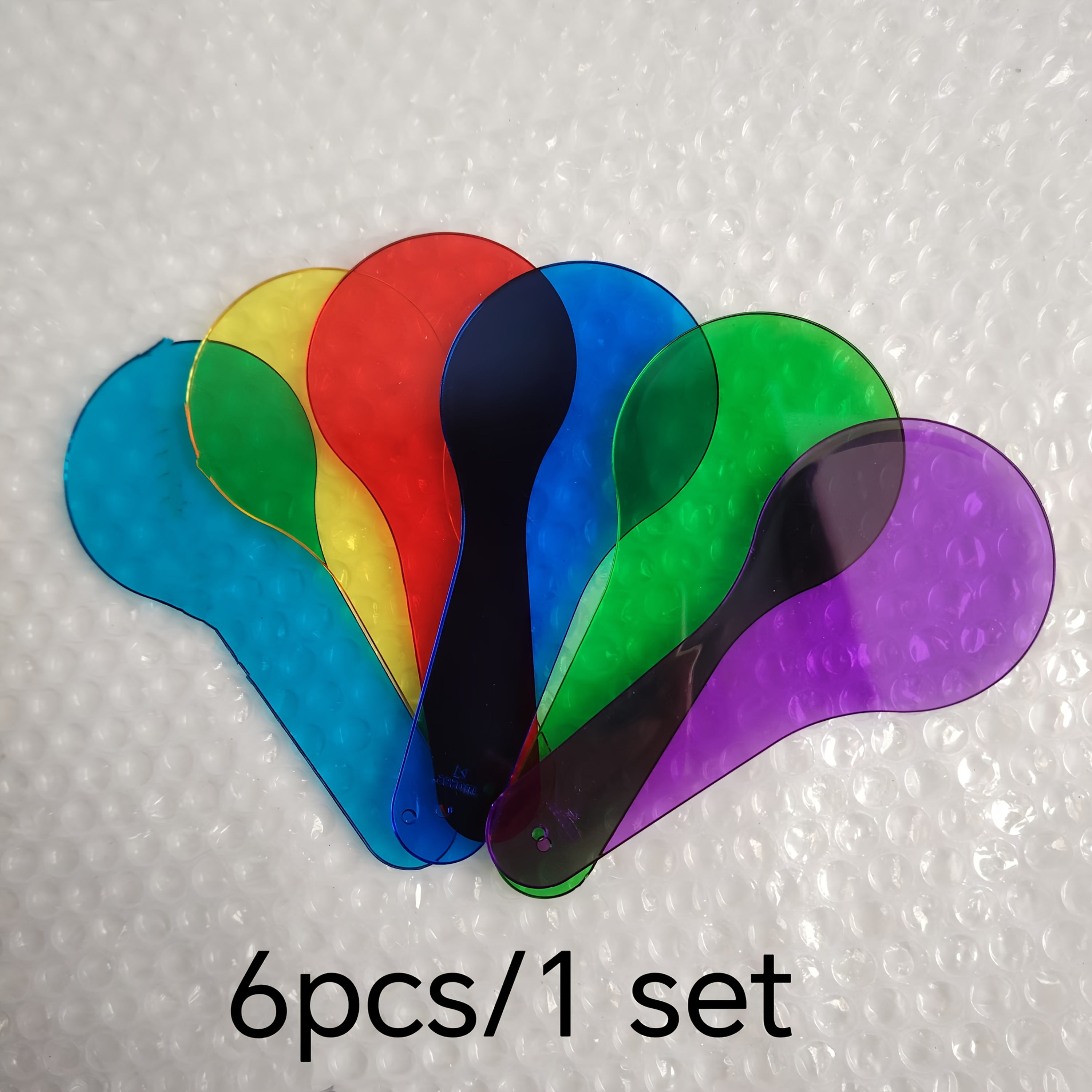 Set Of 6 Color Recognition Cards - 3 Color Transformation Cards, Color Jigsaw Puzzle, Scientific Experiment Optical Tool, Pp Material, Used To Color , Educational Tool